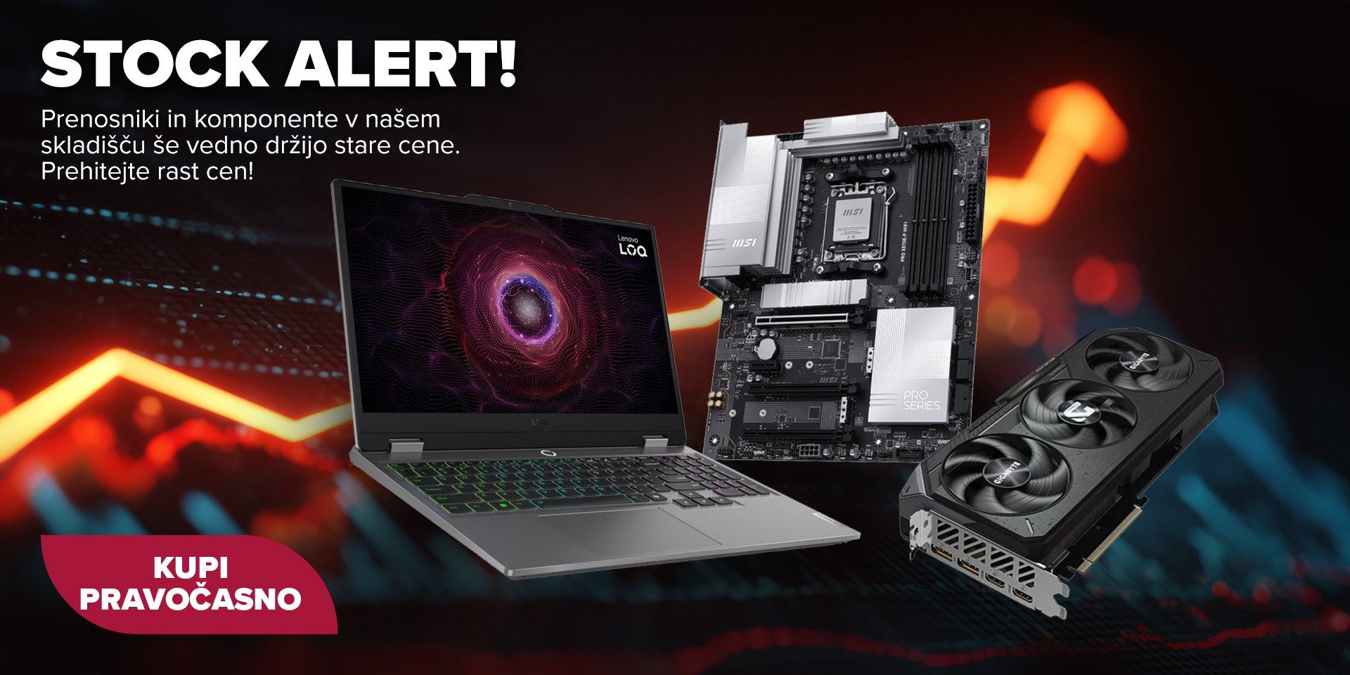 Prenosniki in komponente še vedno po starih cenah